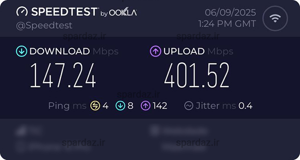 پینگ تک رقمی ۴ میلی ثانیه و سرعت بالای ۱۰۰ مگ فیبر نوری امنیت پرداز در مشهد (مناسب گیمینگ)